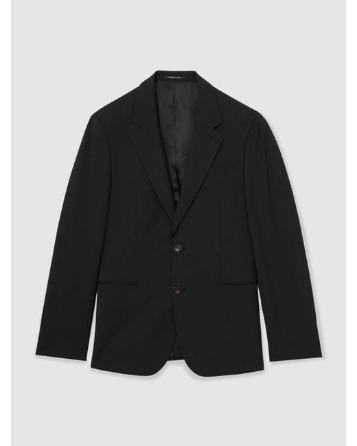 Reiss Promise - Black Tailored Fit Wool-blend Single-breasted Suit Blazer Tailored-fit, 48 S for men