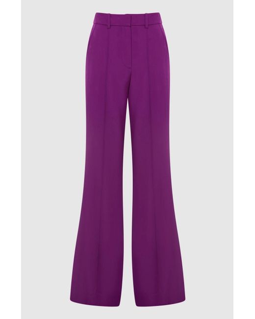 Reiss Purple Gabi - Magenta Gabi Fluid Flare Trousers, Us 4r