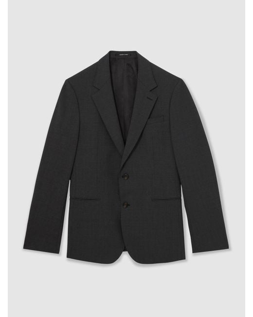 Reiss Gray Promise - Grey Tailored Fit Wool-blend Single-breasted Suit Blazer, 48 L for men