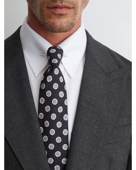 Reiss Gray Wool Single-Breasted Classic-Fit Suit Blazer for men