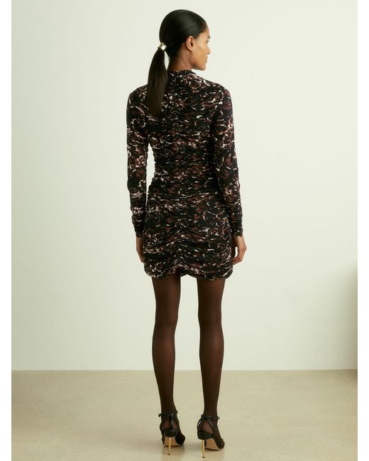 Reiss Green Abstract Print Midi Dress
