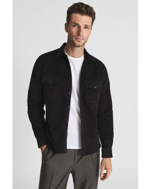 Reiss Cotton Cialini in Black for Men | Lyst