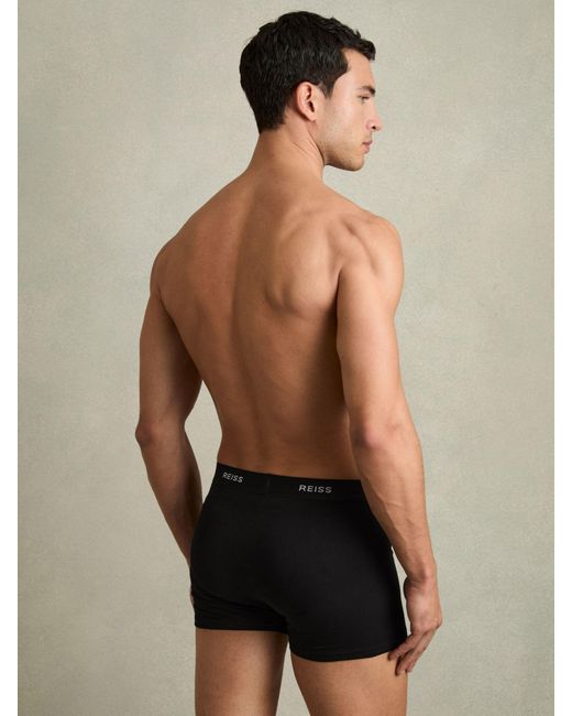 Reiss Heller - Black Three Pack Of Cotton Blend Boxers, S for men