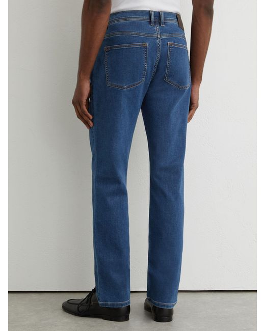 Reiss Blue Soft-Stretch Straight-Leg Jeans for men