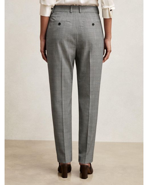 Reiss Natural Check Slim-Fit Suit Trousers