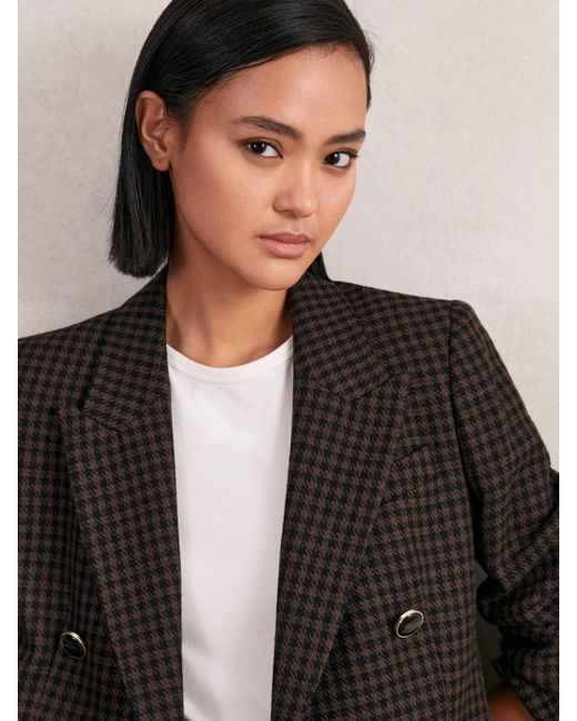 Reiss Multicolor Wool-Blend Double-Breasted Blazer