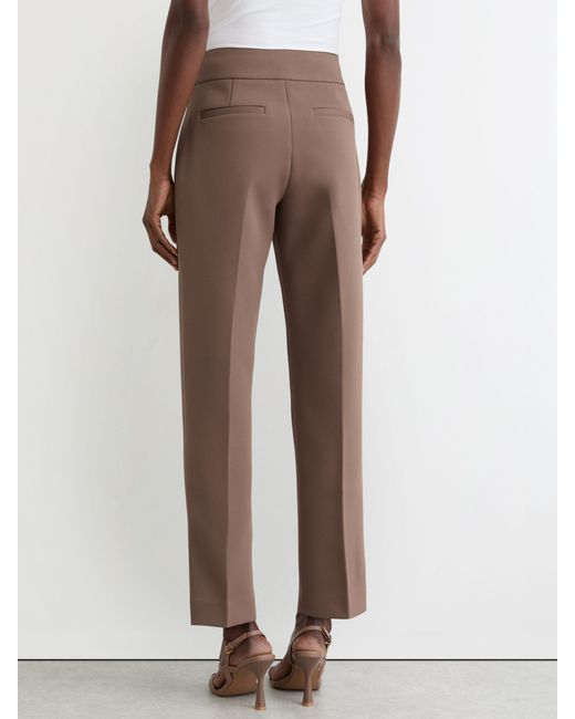 Reiss White Rosemary - Taupe Neutral Welt-pocket Tapered Trousers, Us 10 R