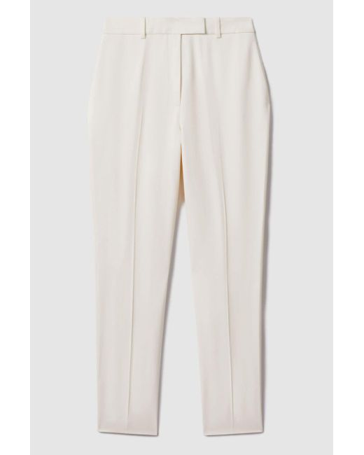 Reiss Natural Millie - Cream Slim Fit Suit Trousers, Us 12
