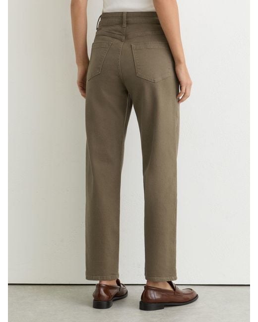 Reiss White Mid-Rise Straight-Leg Jeans