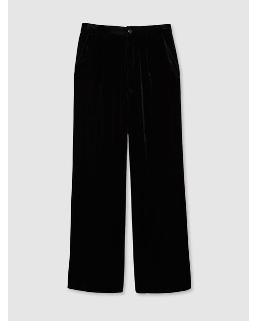PAIGE Blue Kara Trousers Plain