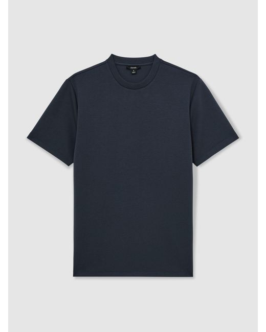 Reiss Blue Premium-Interlock Modern-Fit T-Shirt for men