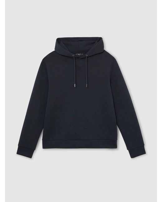 Reiss Blue Premium Interlock Hoodie for men