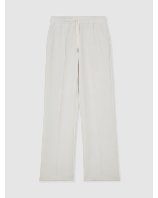 Reiss Natural Petite Premium Interlock Wide-Leg Joggers