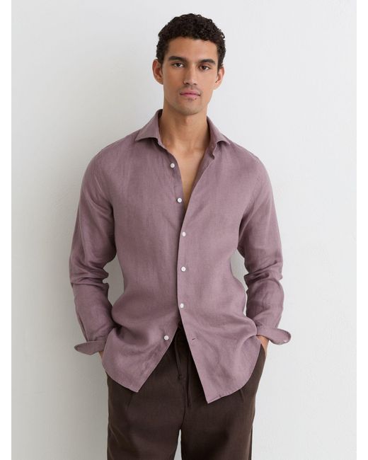 Reiss Multicolor Ruban - Mauve Pink Shirt, Xs for men