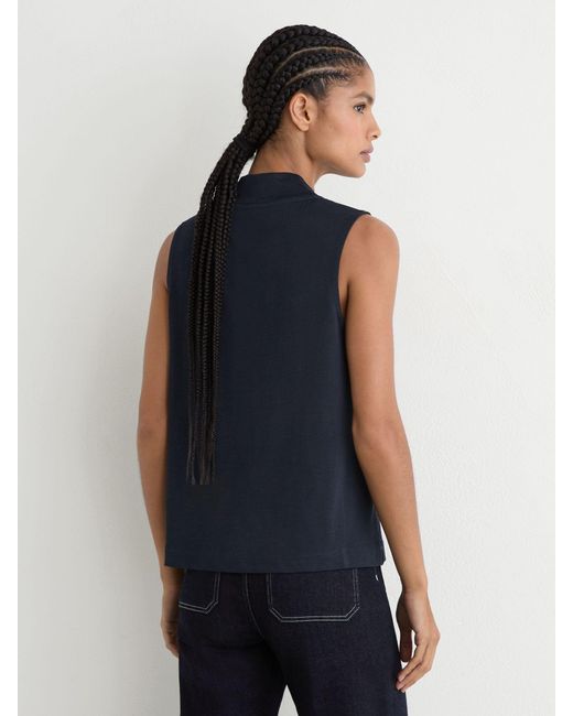 Reiss Blue Jersey V-Neck Vest