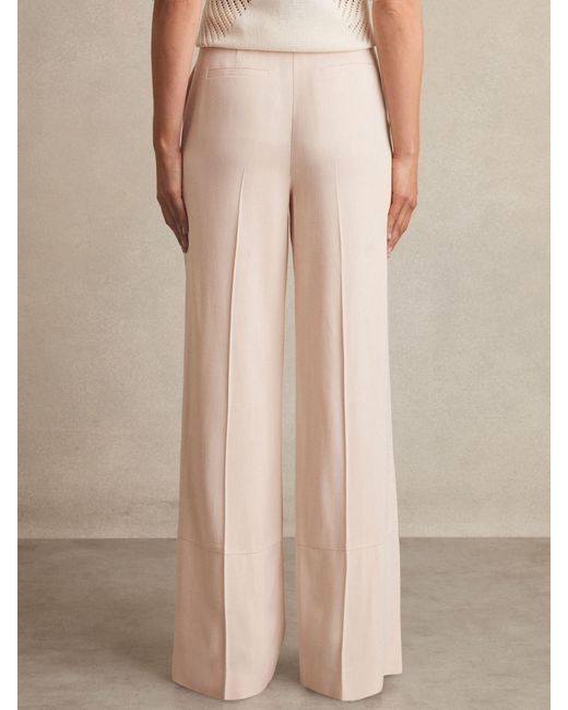 Reiss Natural Darcie Wide-Leg Suit Trousers