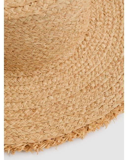 Reiss Natural Straw Boater Hat, S & M