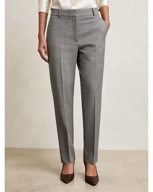Reiss Natural Check Slim-Fit Suit Trousers