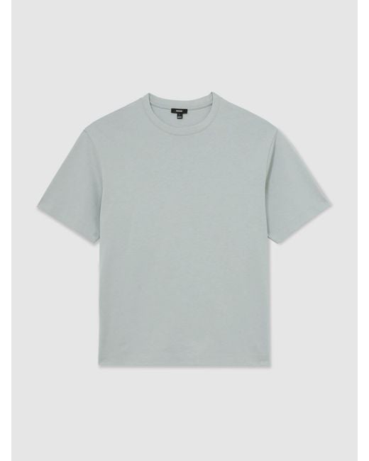 Reiss Gray Tate - Light Blue Cotton Pigment-dyed Relaxed-fit T-shirt, Xl for men