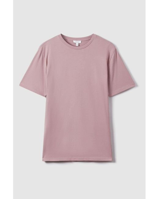 Reiss Multicolor Bless - Dusty Rose Cotton Crew Neck T-shirt for men
