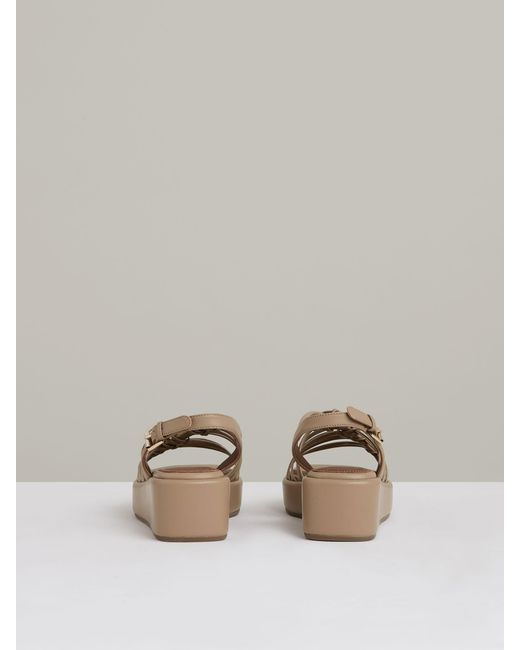Reiss Natural Lana Sandals Leather Plain