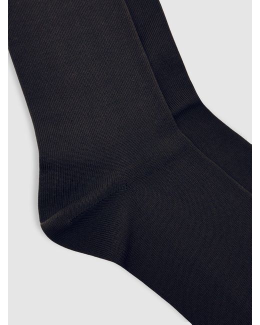 Reiss Blue Cotton-Blend Logo Embroidery Socks, M & L for men