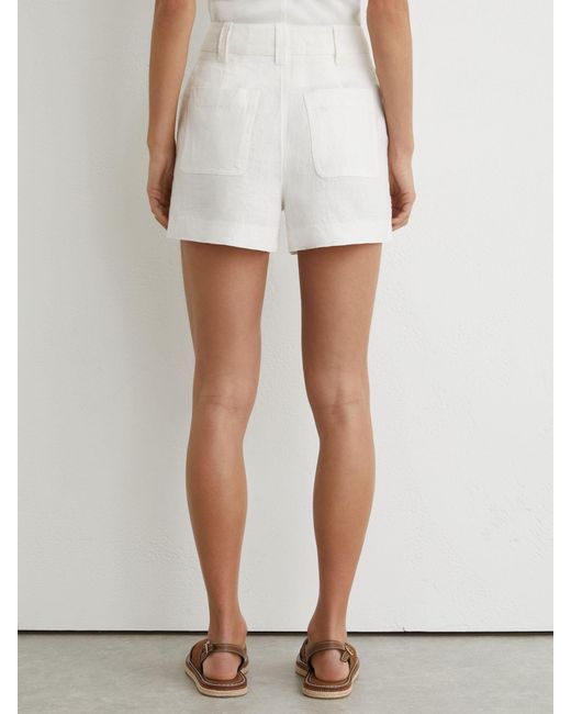 Reiss Natural Linen Shorts