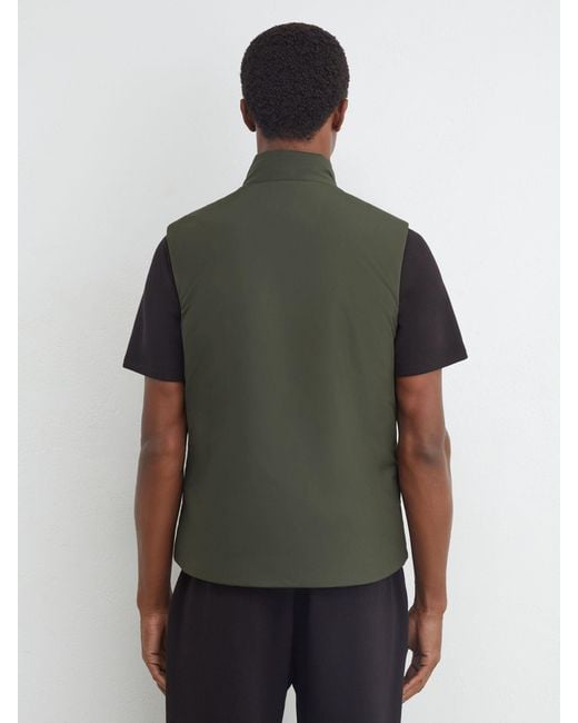 Reiss Green Technical Padded Zip-Through Gilet for men
