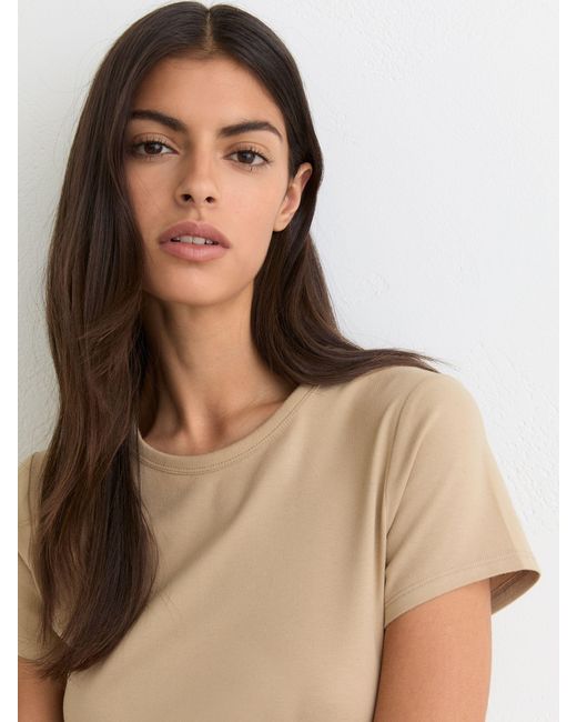 Reiss Natural Stretch-Cotton Crew-Neck T-Shirt
