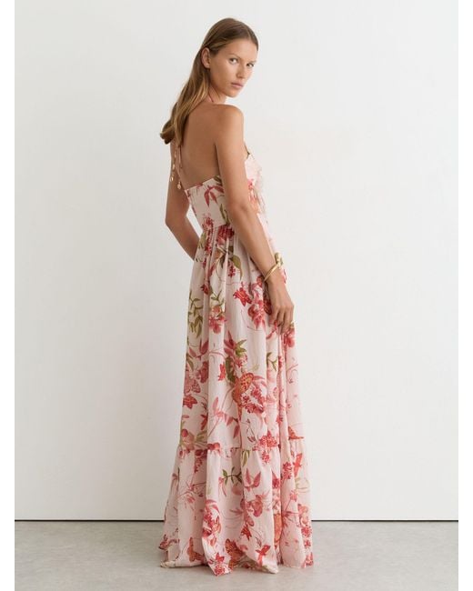 Reiss Multicolor Butterfly-Embroidered Maxi Dress