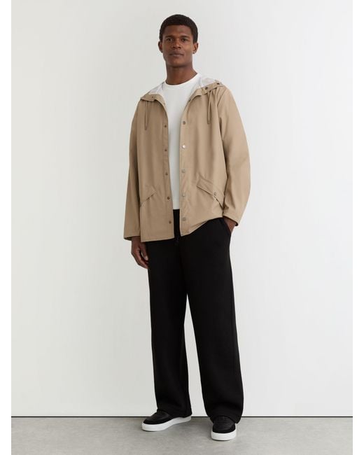 Rains Natural Waterproof Hooded Rain Jacket for men