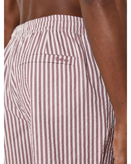 Reiss White Rose & Seersucker Stripe Swim Shorts for men