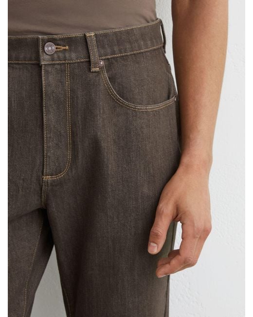 Reiss Gray Bishopsgate Straight-Leg Jeans for men