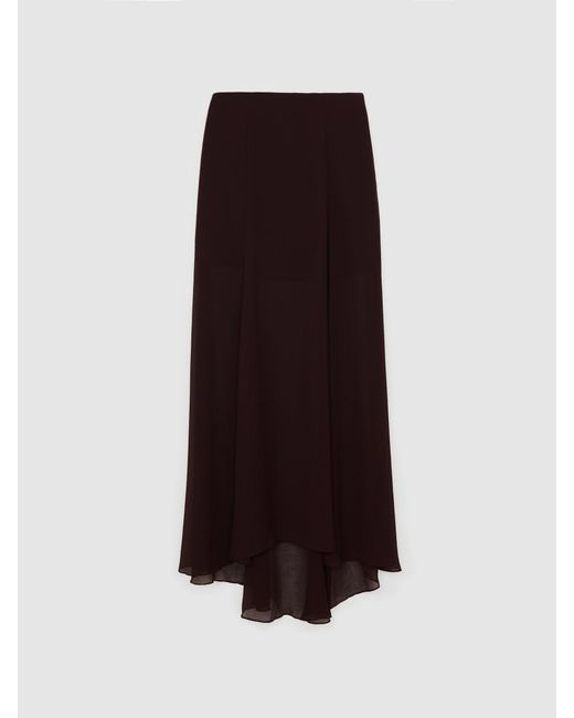 Reiss Black Sheer Textured Maxi Skirt