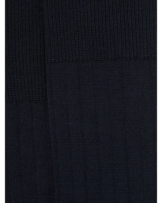 Reiss Blue Fela - Navy Cotton-blend Ribbed Socks, S-m for men