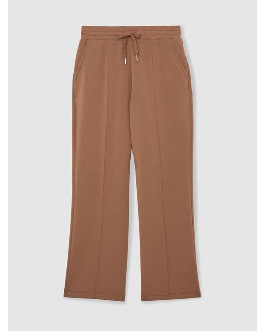 Reiss Natural Premium Interlock Wide-Leg Joggers