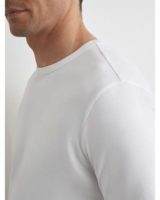 Reiss Count - White Air-water Cotton Tailored-fit T-shirt, Xl for men