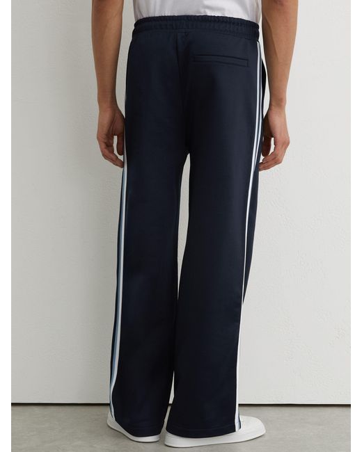 Reiss Black Lawson - Navy Monogram Tape-detail Relaxed Joggers, Xxl for men