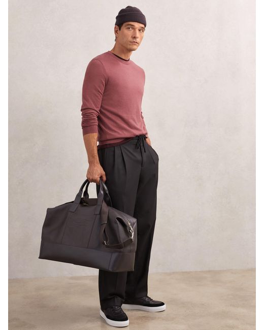 Reiss Red Merino Wool Crew-Neck Jumper for men