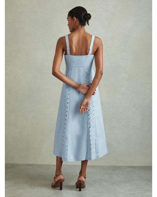 knee length dresses for ladies Clarice Linen Midi Dress in Cream main image 1