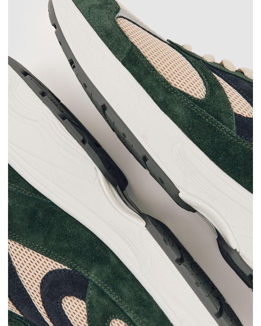 Reiss Multicolor Forest & Stone Panelled Running Trainers for men