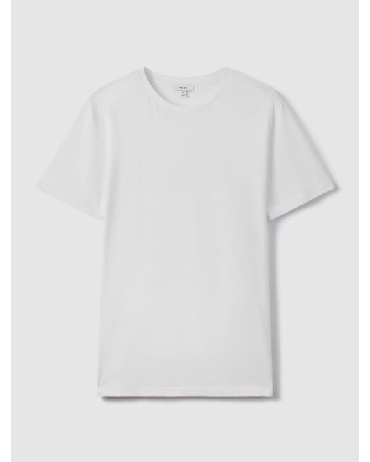 Reiss Marl - White Bless Cotton Crew Neck T-shirt, 3xl for men