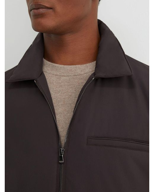 Reiss Gray Technical Padded Zip-Through Jacket for men