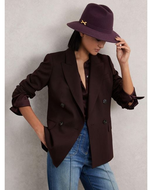 Reiss Black Wool Fedora, S & M