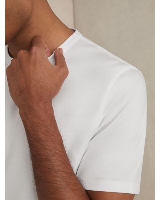 Reiss Count - White Air-water Cotton Tailored-fit T-shirt, Xl for men