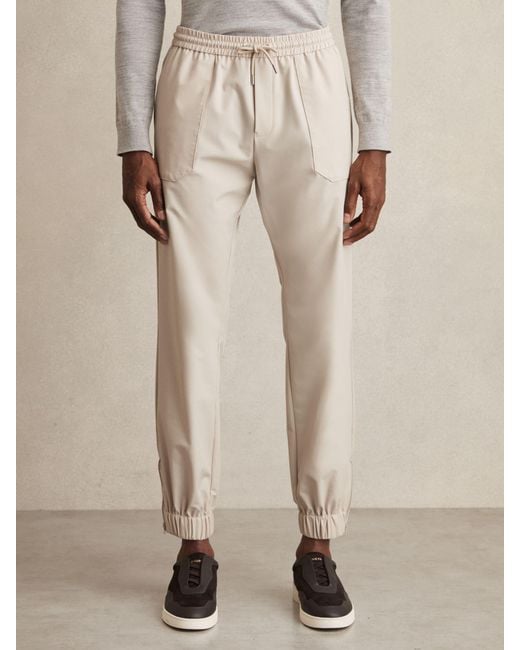 Reiss Natural Trouser - Stone Climb Stretch-nylon Cuff Trousers, 34 for men