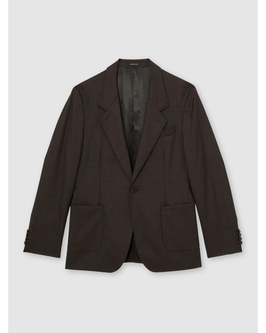 Reiss Gray Wool Single-Breasted Classic-Fit Suit Jacket for men