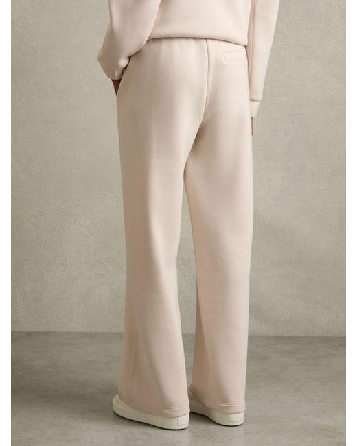 Reiss Natural Interlock Wide-Leg Drawstring Joggers