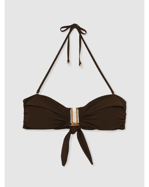 Reiss Natural Removable-Strap Bandeau Bikini Top