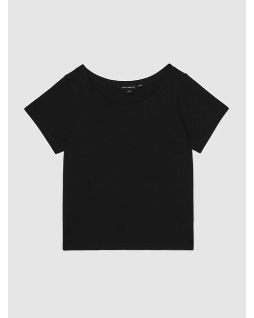GOOD AMERICAN Blue Black Short Sleeve T-shirt